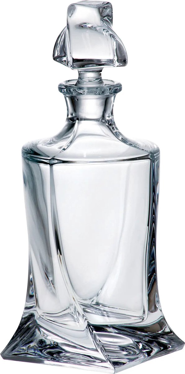 Moderne - Crystalite Bohemia Quadro whisky decanter - Bohemia KRISTAL - karaf 850ml