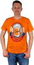 Oranje Heren T-Shirt - Cheers ! Holland -  Voor Koningsdag - Holland - Formule 1 - EK/WK Voetbal - Maat XL