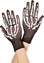 Nooitmeersaai -  Zwarte visnet skelet handschoenen - One Size