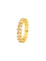 Crystal stones ring gold
