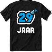 29 Jaar Feest kado T-Shirt Heren / Dames - Perfect Verjaardag Cadeau Shirt - Wit / Blauw - Maat M