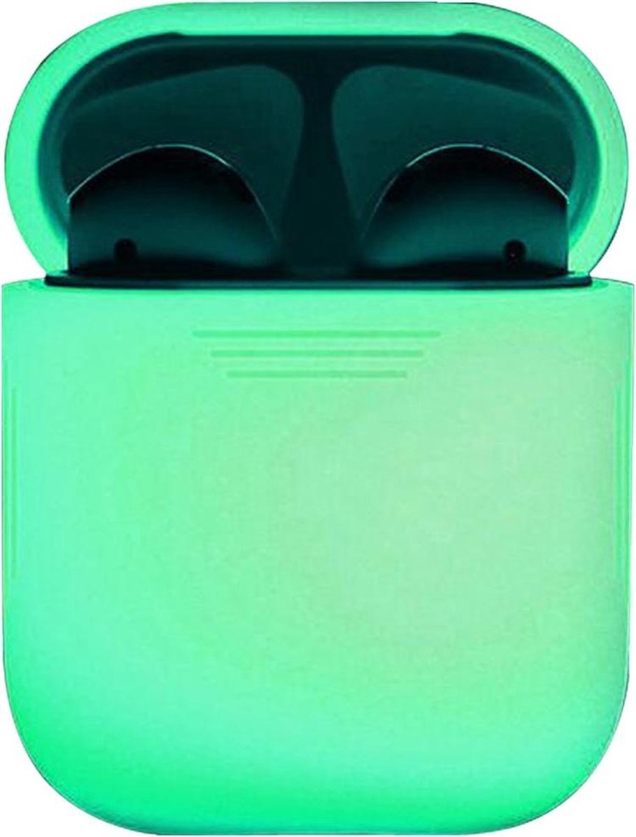 Jumada's - Airpods case - Airpods 1 en 2 - Glow in the dark - Wit - Softcase