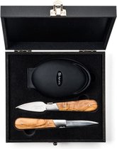 Laguiole Style de Vie - Luxury Line - Oestermes giftset 2-delig - Olijfhout
