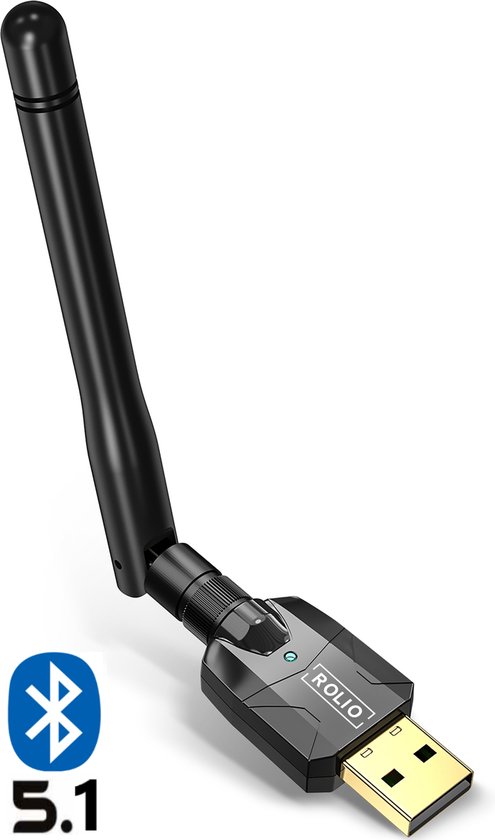 4. Rolio Bluetooth 5.1 Adapter Premium zwart