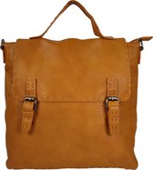 Rugzak - handtas Flora & Co met flap moutarde