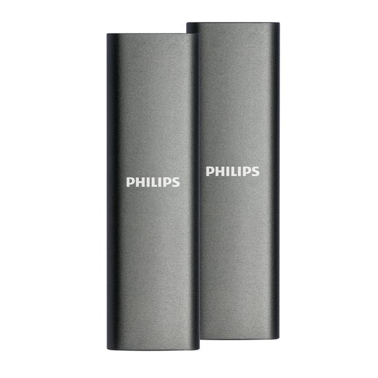 Philips Externe SSD 250 GB Duo Pack (2x 250GB) - Ultra Speed USB-C - USB A 3.2, Read 540MB/s, Write 520MB/s - Windows 11/ macOS/ Gameconsole