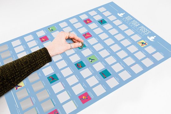 Affiche à gratter 100 poses de yoga