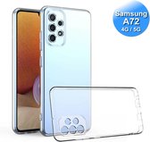 Samsung A72 Hoesje Transparant Siliconen 4G 5G Versie - Samsung Galaxy A72 Case - Samsung A72 Hoes - Transparant