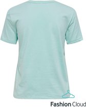 ONLY   Kita Reg S/S Fruity Top Pastel Turquois Banana BLAUW XL