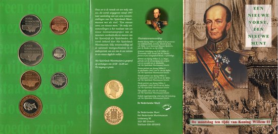 Thumbnail van een extra afbeelding van het spel Speciale Muntset 1998 - Koning Willem II. Een nieuwe Vorst, een nieuwe munt. Holland Coin Fair.