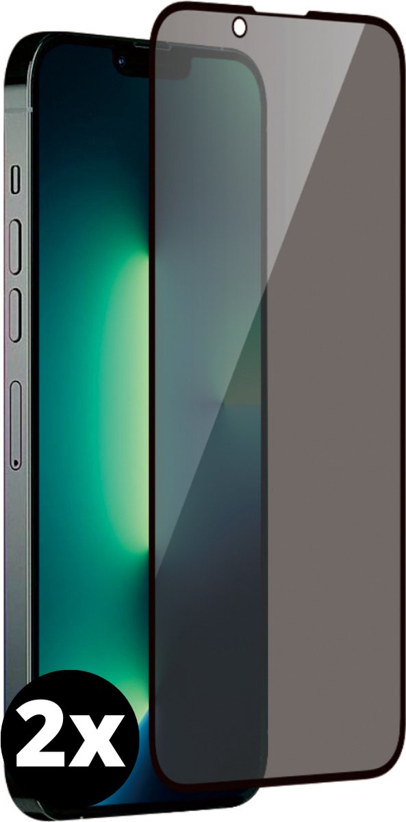 Fooniq Privacy Screenprotector 2x - Premium Kwaliteit - Geschikt Voor Apple iPhone 12 Mini