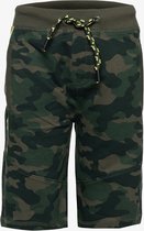 TwoDay jongens sweatshort met camouflage print - Groen - Maat 146/152