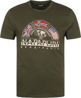 Napapijri - Turin T-Shirt Groen - M - Modern-fit
