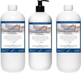 Body & Hair Creamy Wellness - 1 liter - set van 3 stuks - met gratis pomp - 2 in 1 voor lichaam en haar.