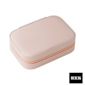 Pretty Pink- Luxe Sieradendoos - Bijouterie Kistje – Juwelendoos - Ring/Oorbellen/ Ketting/Horloge – Dames/ meisjes – Reisformaat – Roze