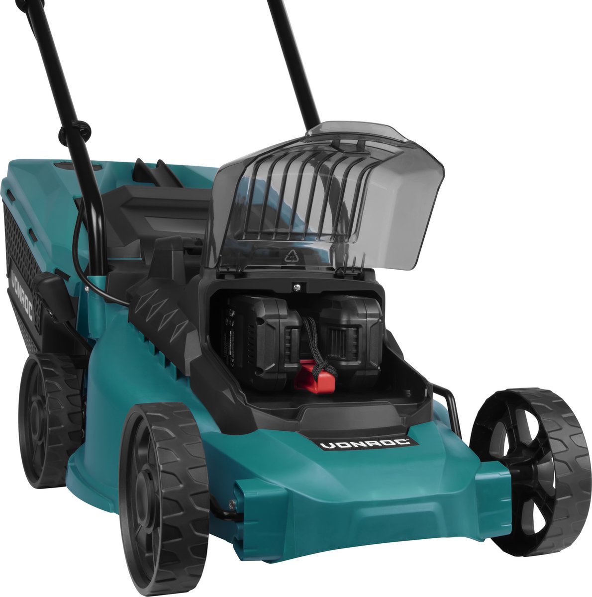 VONROC Accu Grasmaaier – 40V – 33 cm maaibreedte – Brushless motor - Vijf instelbare maai-hoogtes: 30/40/50/60/70 mm - Incl. 30L Opvangbak - Incl. 2x 2.0Ah Accu en 2x Snellader – foto 3