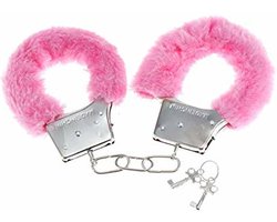 Fetish Boss Series - Handboeien - Sexhandboeien - Politiehandboeien - SM - Furry Cuffs - Zacht - Harig - Bondage - Roze