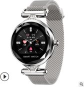 Darenci Smartwatch Sparkle Pro - Smartwatch dames - Smartwatch heren - Activity Tracker - Touchscreen - Stalen band - Dames - Heren - Horloge - Stappenteller - Bloeddrukmeter - Verbrande calorieën - Zuurstofmeter - Spatwaterdicht - Zilver