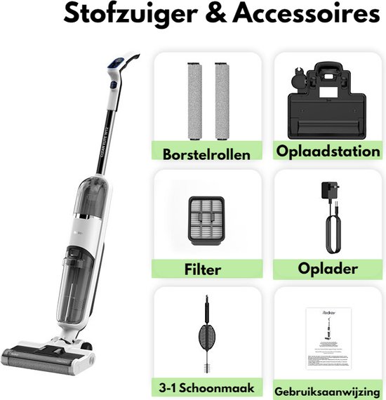 LTPAG Draadloze stofzuiger, 250 W, 20 kPa, krachtige zuiging, 2-in-1, draagbare cycloonbeslag, met led, afneembare accu, looptijd van 45 minuten, voor thuis, auto, dieren, parket, tapijt