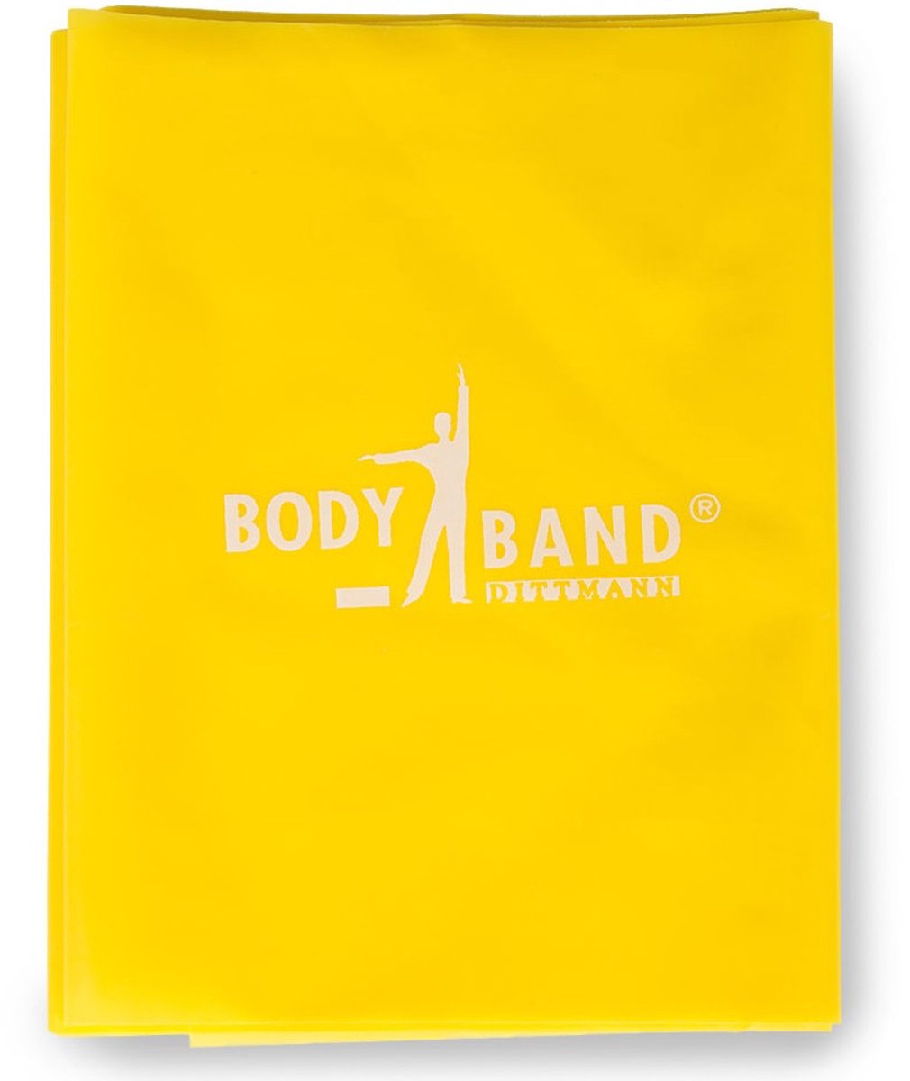 Fitness elastiek 2,5 meter - Lichte weerstand - Geel - Body-Band
