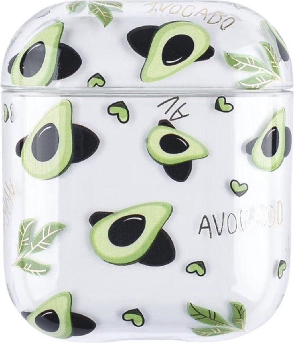 Supertarget AirPods 1+2 Hoesje transparant avocado - Geschikt voor Apple AirPods 1+2 Case 