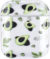 Supertarget AirPods 1+2 Hoesje transparant avocado - Geschikt voor Apple AirPods 1+2 Case "Avocado" - AirPods 1+2 beschermhoesje