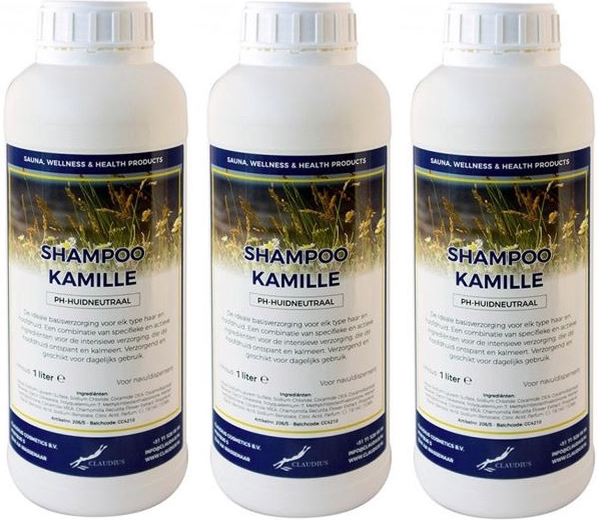 Shampoo Kamille - 1 Liter - set van 3 stuks