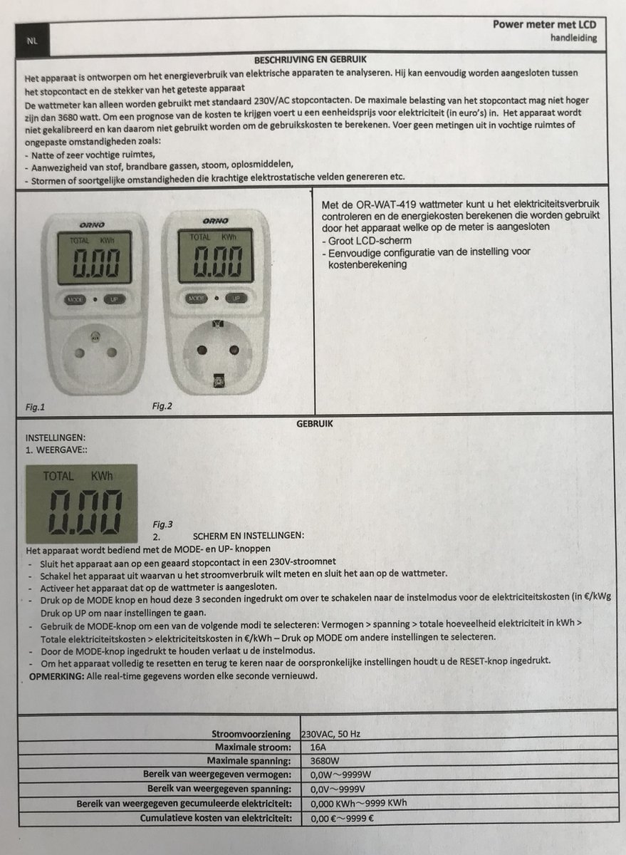 Compteur De Coût énergétique électrique Avec écran LCD, Protection