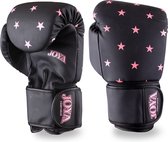 Joya Stars Bokshandschoenen - PU - Zwart met roze - 8 oz.