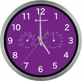 wandklok MyTime 25 cm RVS zilver/paars