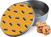 Boîte à biscuits Burgers Round - Boîte de conservation 15x15x5 cm