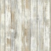behang Peel and Stick Wood 503 cm vinyl lichtbruin