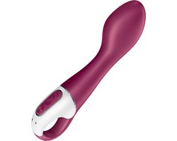 Satisfyer, Bluetooth G-spot vibrator, Big Heat, 22,5 cm, met app, met warmtefunctie, gemaakt van siliconen