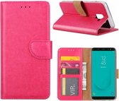 Samsung Galaxy J6 (2018) - Hoesje met pasjeshouder - Portemonnee - Bookcase - ROZE