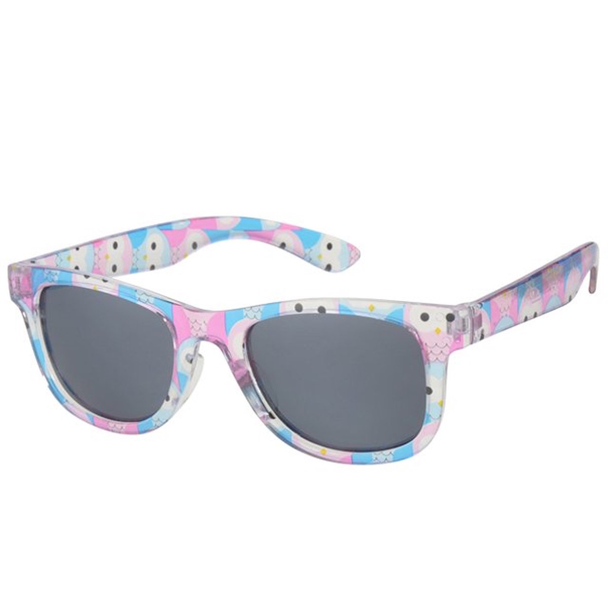 Kinderzonnebril met uiltjes transparant 5-8jr - 100% UV cat 3