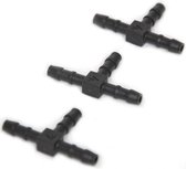 T-stukken vijverbeluchting VT 6/9 mm zwart 3 stuks