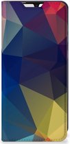 Bookcase Geschikt voor Samsung Galaxy A33 5G Telefoon Hoesje Polygon Dark
