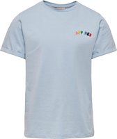 Only t-shirt meisjes - blauw - KOGnaomi - maat 110/116