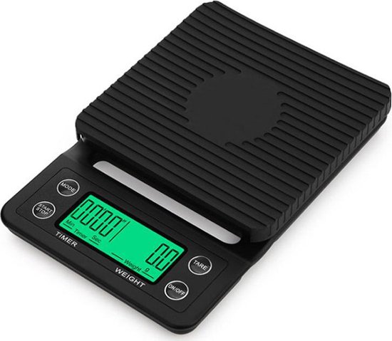 Digitale keukenweegschaal, 15 kg/1 g, USB-oplaadbaar, digitale keukenweegschaal met led-display en tarra-functie, voedselweegschaal met gehard glazen bodem voor bakken en koken, meten
