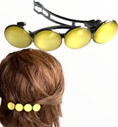 Hairpin-Haarspeld-Haaraccessoire-Hairclip-Cabochon-geel-Haarklem-Haarmode
