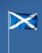 Schotse Vlag - Schotland Vlag - 90x150cm - Scotland Flag - Originele Kleuren - Sterke Kwaliteit Incl Bevestigingsringen - Hoogmoed Vlaggen