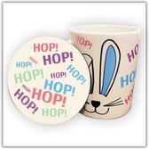 NB! Creative Boutique: Bunny Coaster & Mug Set/Set van konijnen onderzetter & Mok[Easter/Paas]