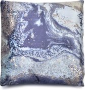 Mondex | Cosmic | Sierkussen | Marmer Blauw | Fluweel | 45x45x12cm