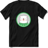 Christmas Buddy Kerst T-shirt | Groen | Jongens / Meisjes | Grappige Foute kersttrui Shirt Cadeau | Kindershirt | Leuke Elf, Rendier, Kerstboom en Kerstballen Ontwerpen. Maat 116