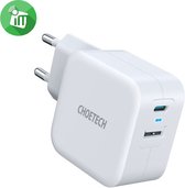Choetech 38w Dual Ports Fast Charger (USB-A & USB-C) - For iPhone, Samsung and Huawei