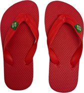 Klassieke Brasil slippers Kids – Teenslippers voor kinderen - Rood – Maat 25