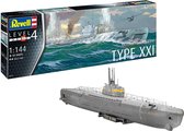 1:144 Revell 05177 German Submarine Type XXI Plastic Modelbouwpakket