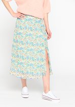 LOLALIZA Midi bloemenrok - Groen - Maat 42