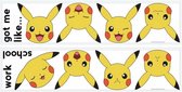 muurstickers Pikachu School vinyl 12 stuks