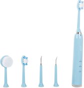 Set Elektrische sonische tandenborstel - 3 intensiteitsniveaus - 2 x Medium Harde Borstel - Tand scaler - Tandsteenverwijderaar - Gezichtsreinigingsborstel - LCD achtergrondverlich